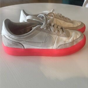 Nike White and Neon Pink kill shot Casual Shoes